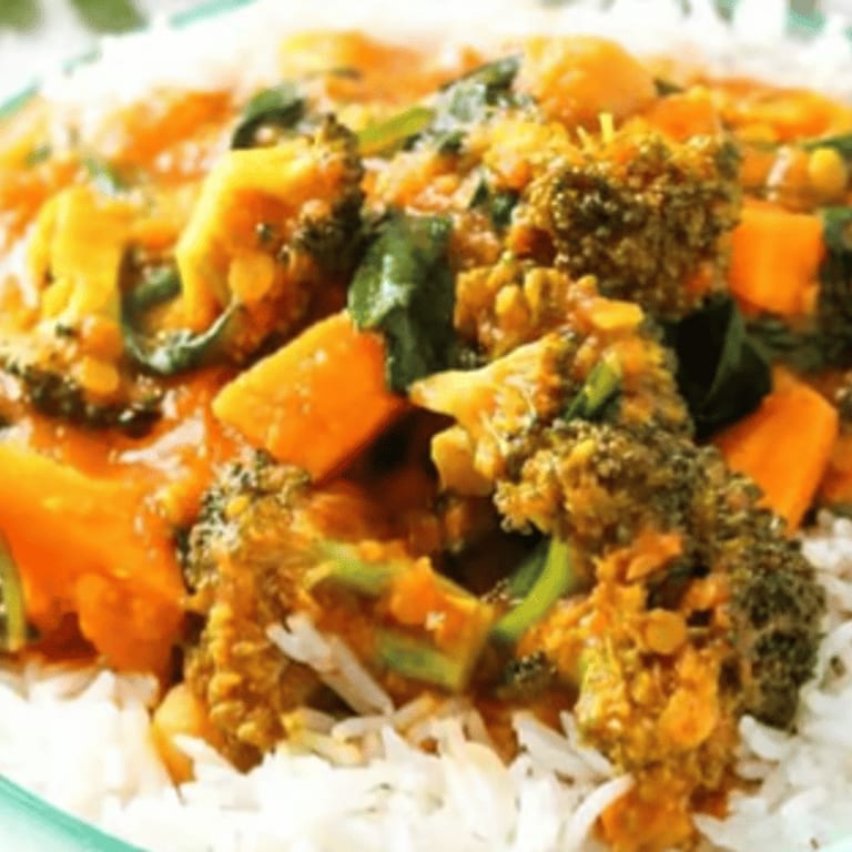 Savor our vegetable korma