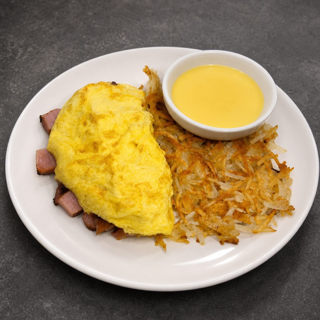 Ham and Cheese Omelette.